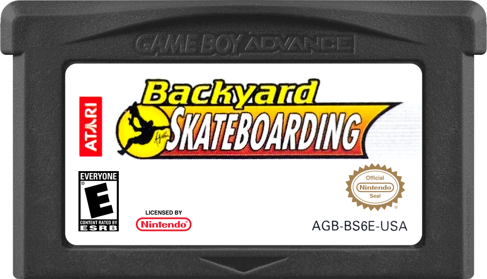 Backyard Skateboarding back cover for GameBoy Advance